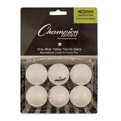 1 Star Table Tennis 6/Pack White