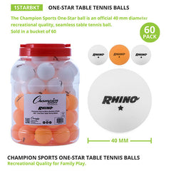 1 Star Bucket/60 Table Tennis Balls