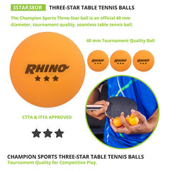 3 Star Tournament Table Tennis Orange