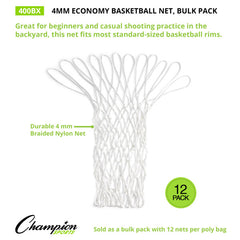 4mm Economy Basketball Net Bulk