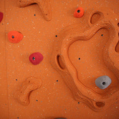 Horizontal Rock-Textured Climbing Wall- Sandstone Orange