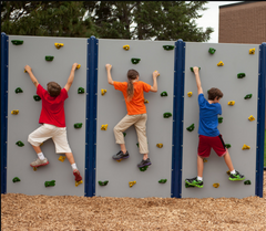 Horizontal Outdoor Playground Climbing Wall- Clear or Grey