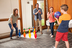 Multi-Color Plastic Bowling Pin Set