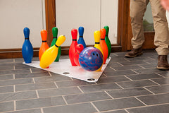 Multi-Color Plastic Bowling Pin Set