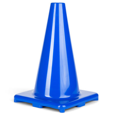 12 Inch High Visibility Flexible Vinyl Cone Blue