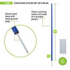 Coaching Sticks Set of 6 Blue