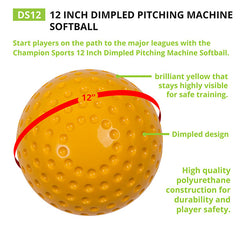 Dimpled Pitching Machine Softball