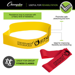 12 LB Resistance Fitness Loop Yellow