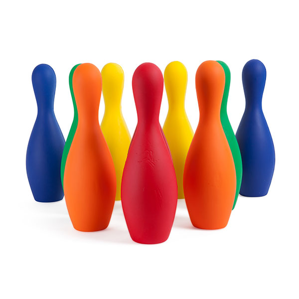 Multi-colored Foam Bowling Pin Set