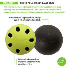 Rhino Poly Impact Balls Set/12