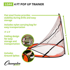 4 FT Lacrosse Pop Up Target Trainer