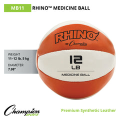 12 LB Rhino Leather Medicine Ball