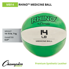 14 LB Rhino Leather Medicine Ball