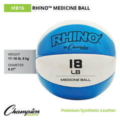 18 LB Rhino Leather Medicine Ball