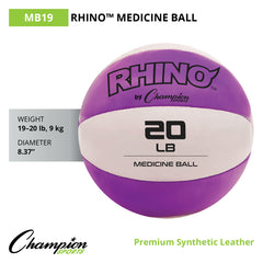 20 LB Rhino Leather Medicine Ball