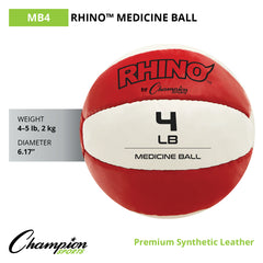 4 LB Rhino Leather Medicine Ball