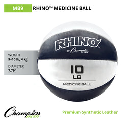 10 LB Rhino Leather Medicine Ball