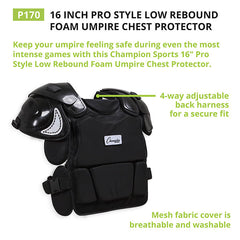 Pro Style Low Rebound Foam Chest Protector