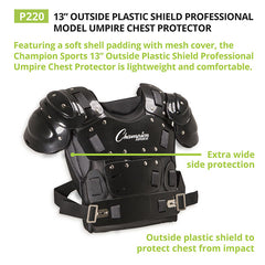 Outside Plastic Shield Pro Chest Protector