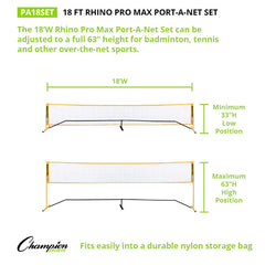 18 FT Rhino Port-A-Net Set