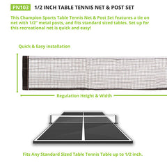 .5 Inch Table Tennis Net & Post