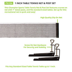 1 Inch Table Tennis Net & Post