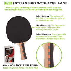 7 Ply Pips In Rubber Face Table Tennis Paddle