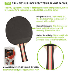 7 Ply Pips Out Rubber Face Table Tennis Paddle