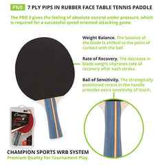 7 Ply Pips In Rubber Face Table Tennis Paddle