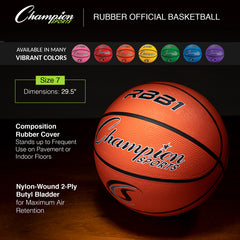 Size 7 Rubber Basketball