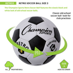 Retro Soccer Ball Size 3