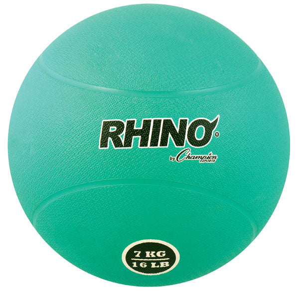 7 Kilo Rubber Medicine Ball Green