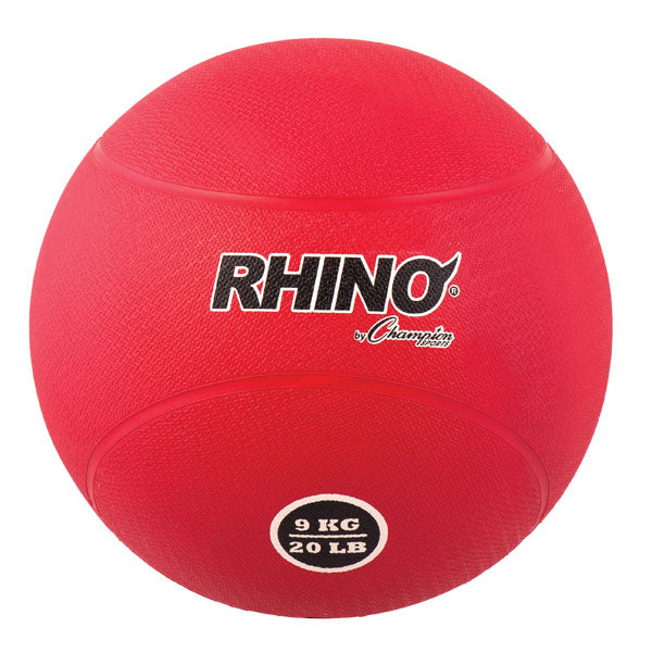 9 Kilo Rubber Medicine Ball Red