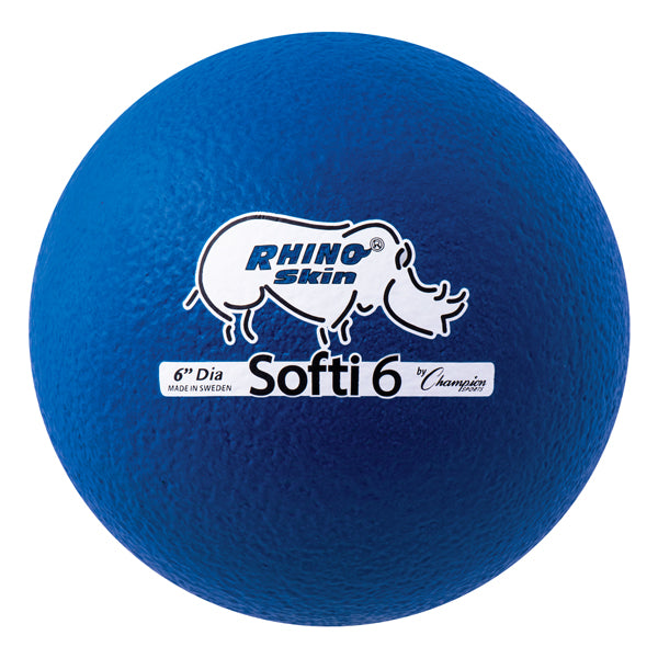 6 Inch Rhino Skin Low Bounce Softi Foam Ball Blue