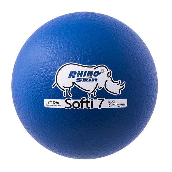 7 Inch Rhino Skin Softi Low Bounce Foam Ball Blue