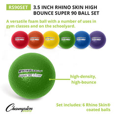 3.5 Inch Rhino Skin High Bounce Super 90 Ball Set