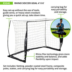 RhinoFlex Portable Soccer Goal 4' x 6'