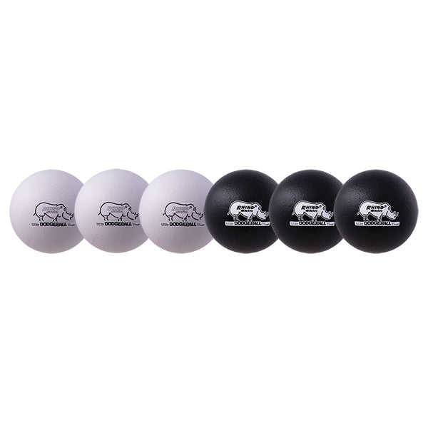 8 Inch Rhino Skin Dodgeball Set Black/White