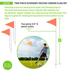 Two-Piece Economy Soccer Corner Flag Set