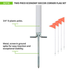 Two-Piece Economy Soccer Corner Flag Set