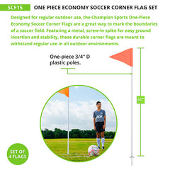 One-Piece Economy Soccer Corner Flag Set