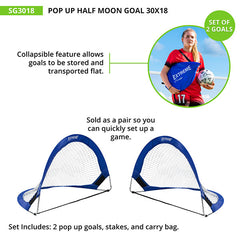 Pop Up Half Moon Goal 2.5' x 1.5'