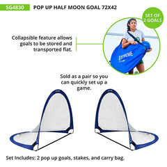 Pop Up Half Moon Goal 4' x 3'