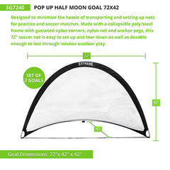 Pop Up Half Moon Goal 6' x 4'