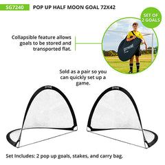 Pop Up Half Moon Goal 6' x 4'