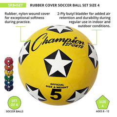 Rubber Cover Soccer Ball Set Size 4