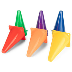 9 Inch High Visibility Plastic Cone Set