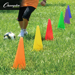 9 Inch High Visibility Plastic Cone Set