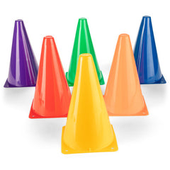 9 Inch High Visibility Plastic Cone Set