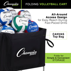 Collapsible Volleyball Cart